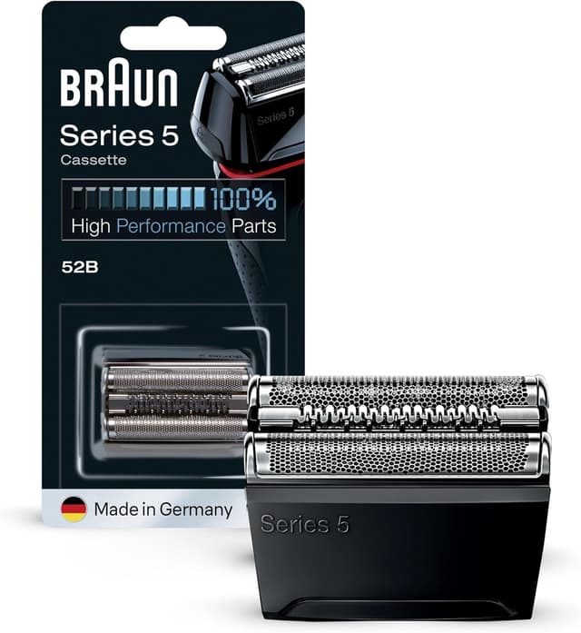 Detalle de Braun 52B testina di ricambio originale per rasoio elettrico barba (Series 5) – nero