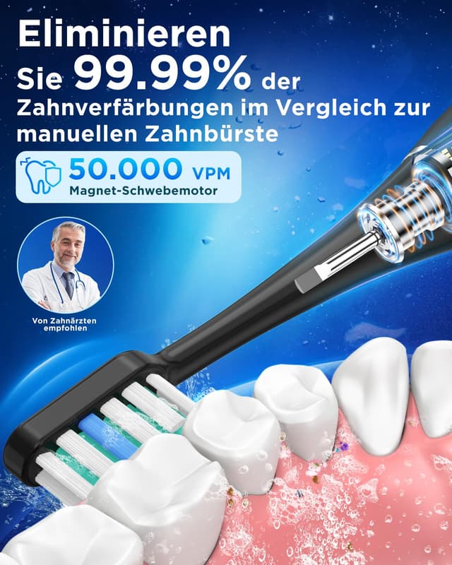 Detalle 2 de Elektrische Zahnbürste 120 Tage Akkulaufzeit