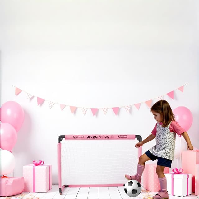 Thumbnail 6 de KiBiGOAL Kinder-Fußballtor faltbar (rosa) 90x60 cm für Indoor & Outdoor