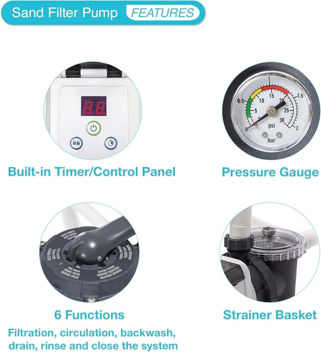 Detalle de INTEX Krystal Clear 2,800 GPH Sand Pump