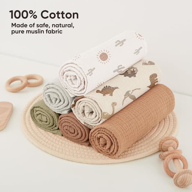 Detalle 2 de Bearmoss muslin squares 60x60cm 6 pack