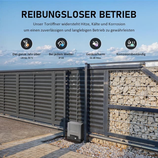 Detalle 2 de CO-Z Elektrischer Schiebetorantrieb mit Fernbedienungen, bis 600 kg – für Schiebetore bis 12 m