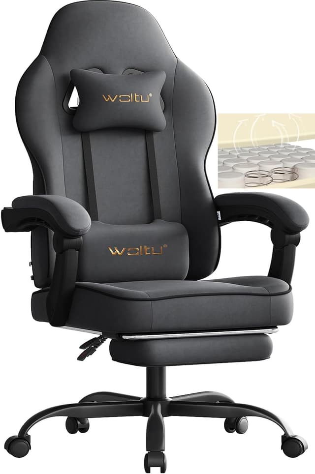 Imagen de WOLTU Gaming Stuhl Stoff ergonomisch mit Fußstütze en OfertitasTOP