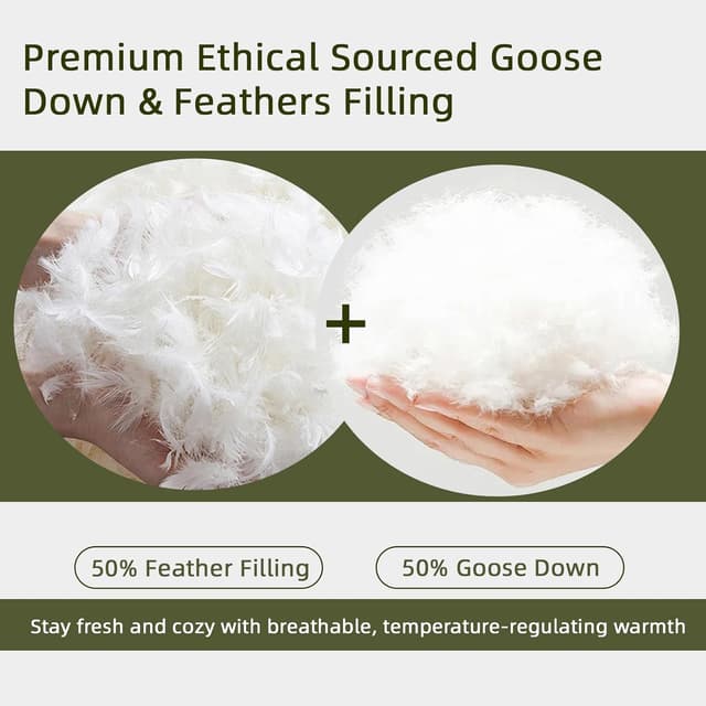 Detalle de D & G The Duck and Goose Co 10.5 Tog Super King Down & Feather Duvet (100% cotton cover, machine washable)