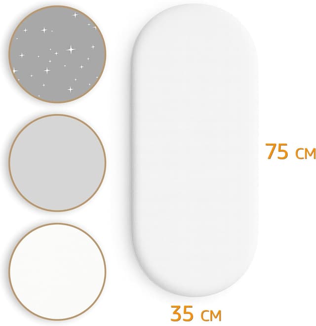 Thumbnail 1 de Lenzuola con angoli per passeggino 35x75 Set di 3