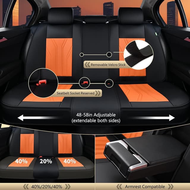 Thumbnail 3 de FLORICH Leather Seat Covers 5 Seats