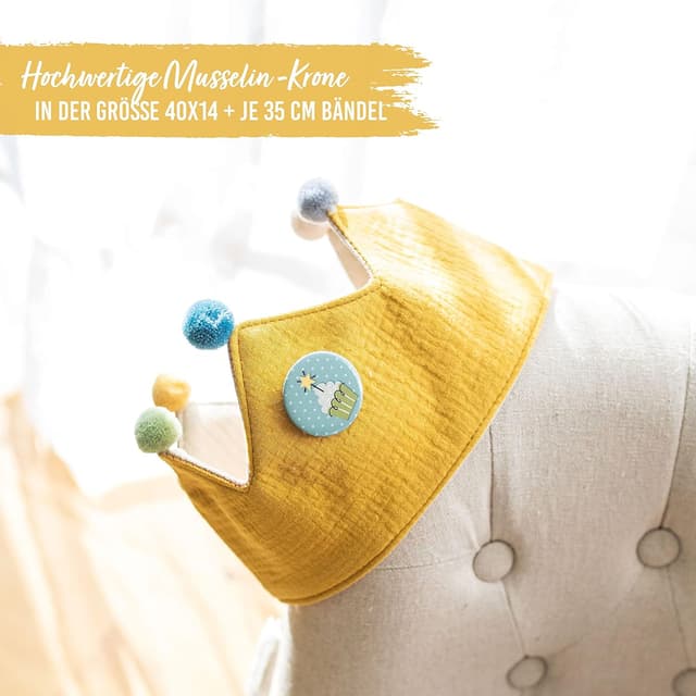 Thumbnail 4 de Papierdrachen Geburtstags Krone Musselin 1-8