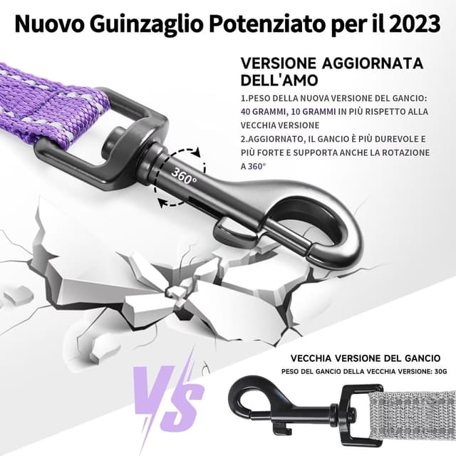 Detalle de COMSLE guinzaglio lungo per addestramento (3/5/10/15/20 m) con impugnatura imbottita e gancio robusto