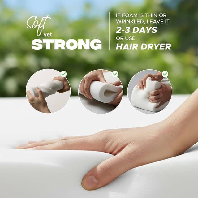 Detalle de Fitfree Outdoor Chair Cushions (Set of 4) – Water-Resistant, Fade-Resistant Patio Seat Pads with Ties, Navy Blue, 19 x 19 Inch