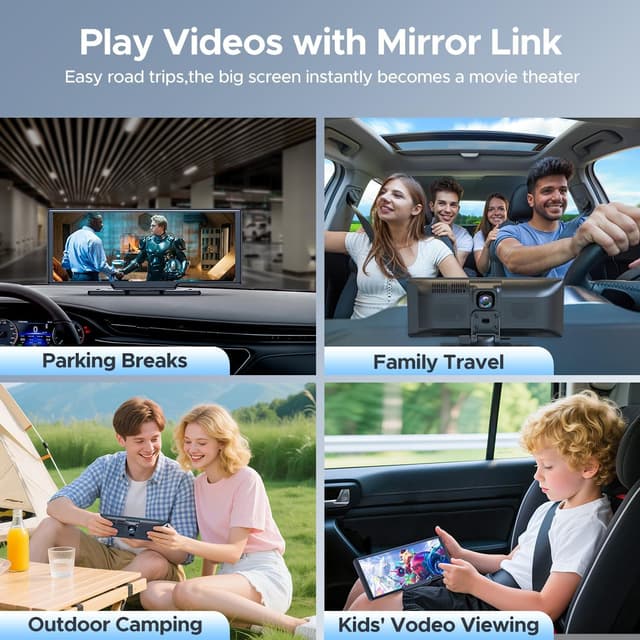 Thumbnail 5 de Topexplore 9.26" CarPlay Screen with 2.5K Dash Cam