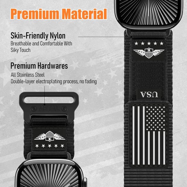 Detalle 2 de BXUXOHS Rugged Nylon 49mm Apple Band