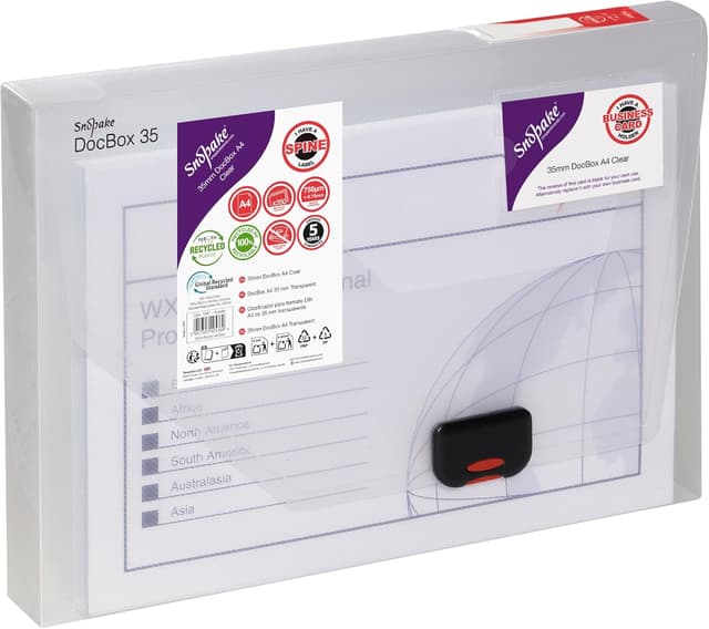 Detalle 2 de Snopake A4 DocBox Clear 35 mm Box File