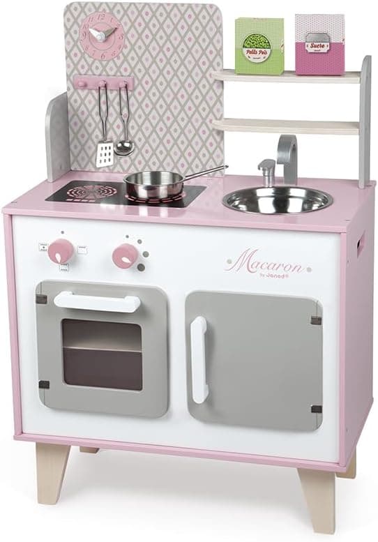 Detalle 2 de Janod Küchenset Rosa Weiß 53x30x78 cm