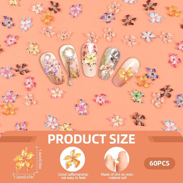 Thumbnail 1 de Vicloon Ciondoli Misti per Unghie 60 pezzi