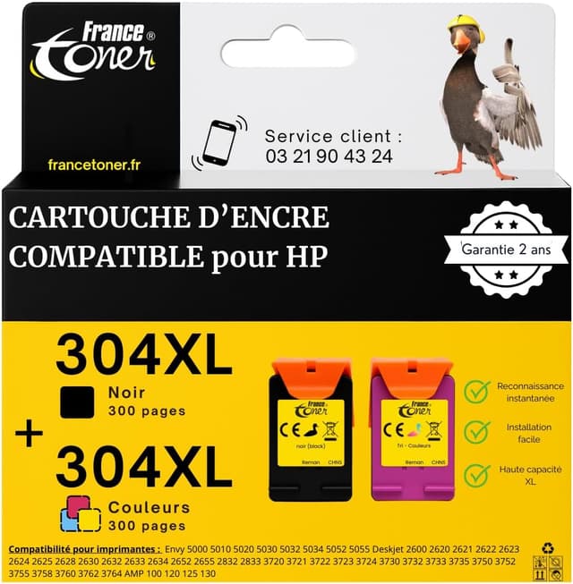 Detalle de FranceToner 304XL cartouche HP 304