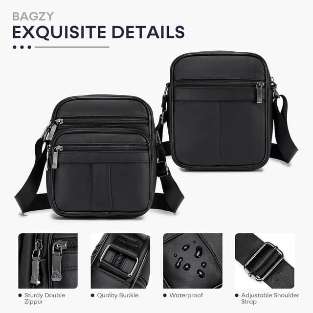 Thumbnail 4 de BAGZY Borsello Uomo Pelle 17x21 cm