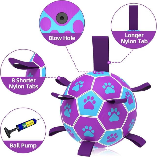 Detalle de HETOO Dog Ball Toy Football 6 inch