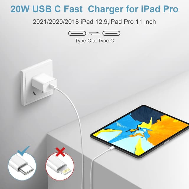 Detalle 2 de Novobit 10FT iPhone Fast Charging USB-C Charger (20W PD) 2-Pack