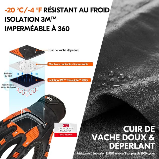 Thumbnail 1 de Vgo CA7722FLWP gants -20 ℃