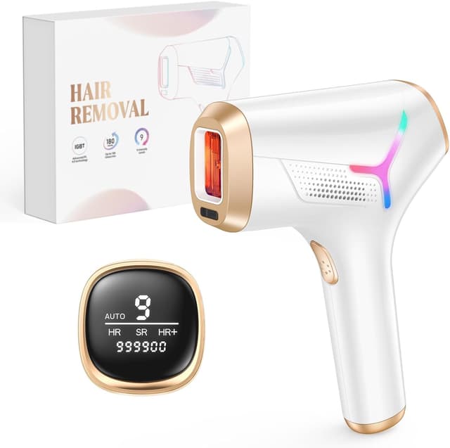 Detalle de Haarlosy IPL Laser Hair Removal Device with 9 Levels (White Gold) for Home Use