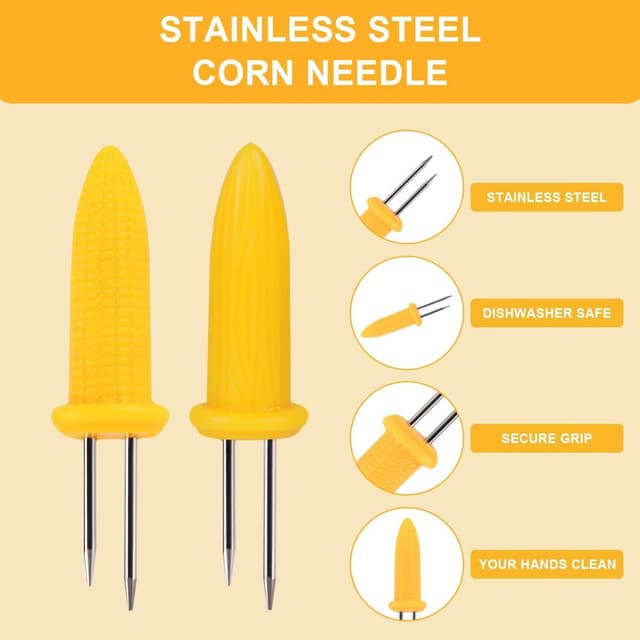 Thumbnail 2 de OFFCUP 12 spiedini in acciaio per mais 🌽