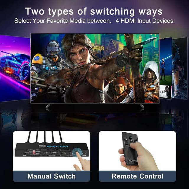 Thumbnail 4 de Commutateur HDMI 2.1 4x1 4K 120Hz