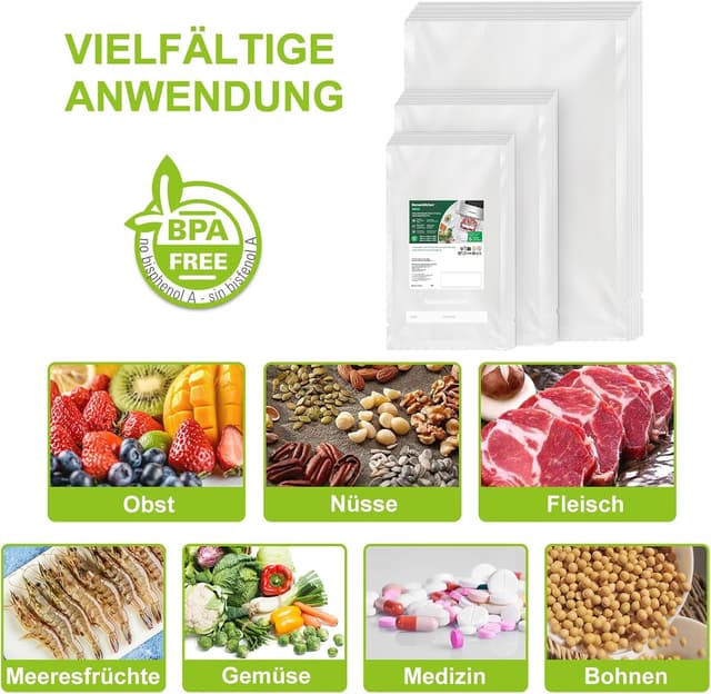 Detalle 1 de Bonsenkitchen Vakuumierbeutel 150 Stück