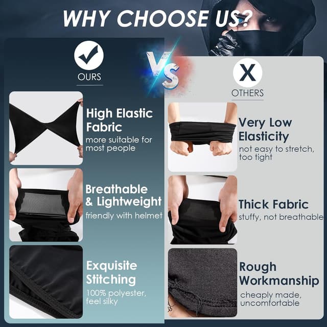 Detalle 2 de Achiou Balaclava Sheisty Lightweight Ski Mask