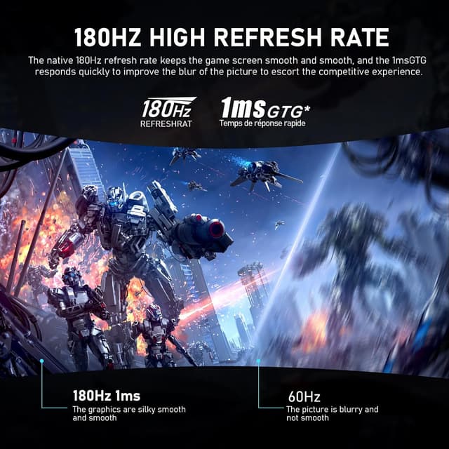 Detalle 2 de Gawfolk 32 Inch Curved 1800R Gaming Monitor