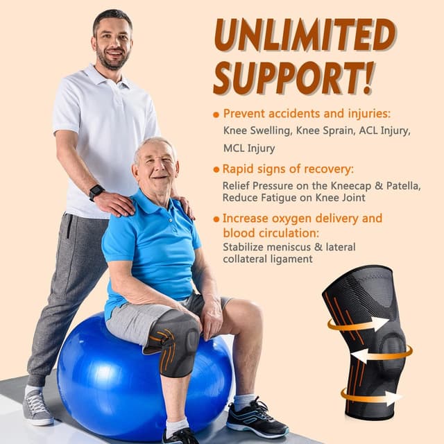 Thumbnail 6 de Knee compression sleeves L, 2 pack