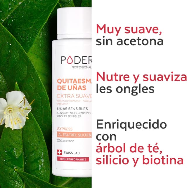 Detalle de PODERM Quitaesmalte Extra Suave 100 ml