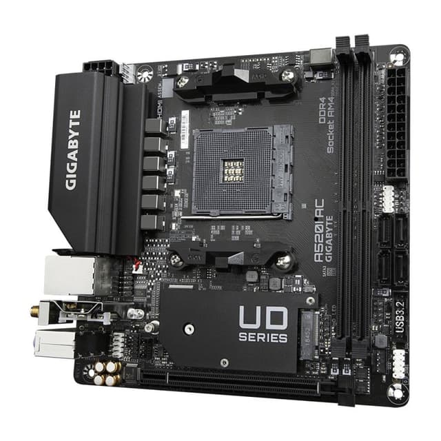 Detalle de Gigabyte A520I AC placa base