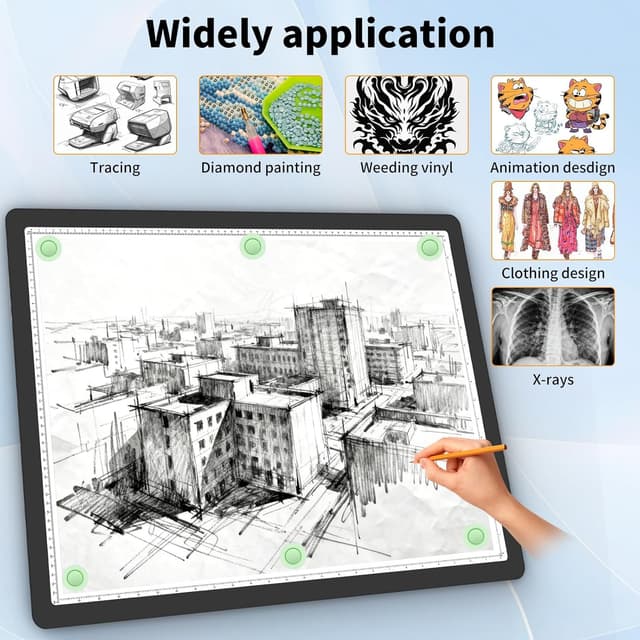 Thumbnail 6 de TOHETO Table lumineuse A2 pour peinture au diamant