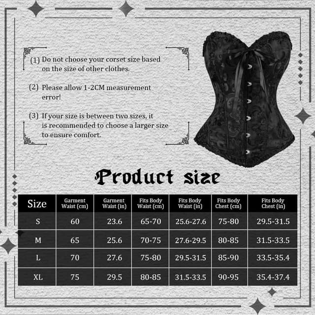 Thumbnail 1 de AUYAO Corsetto Donna Nero Elegante S-XL