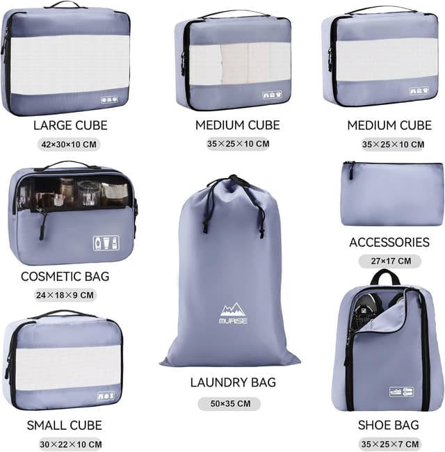 Thumbnail 1 de MURISE Organisateur de Valise 8 Pièces