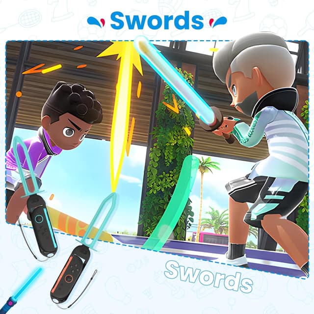 Thumbnail 2 de Younik Switch 2 Sports Accessories, 11 in 1 Switch 2 Sports Bundle with Golf Clubs, Tennis Rackets, Sword Grips, Sword Grips and Wrist Straps, Family Accessories Kit Compatible with NS Switch 2 (2025)
Younik Switch 2 Sports Accessories, 11 in 1 Switch…