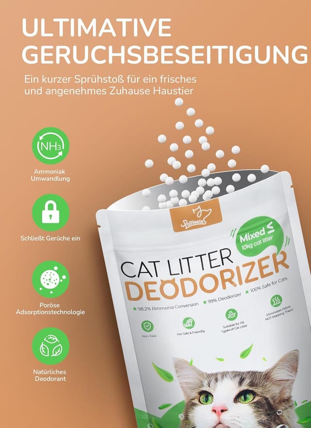 Detalle de PalNests Katzenstreu-Geruchsentferner 3er-Pack