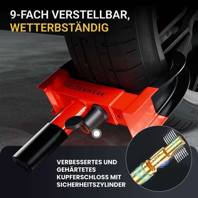 Detalle 2 de Heldenwerk Parkkralle Radkralle für 18 bis 30 cm