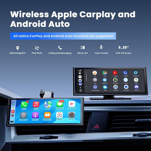 Detalle 2 de 9.26in Krunia wireless CarPlay screen