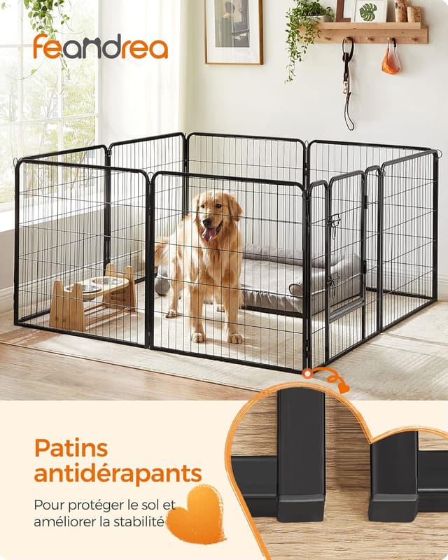 Thumbnail 2 de Feandrea PPK88H parc chien 8 panneaux 77x80 cm