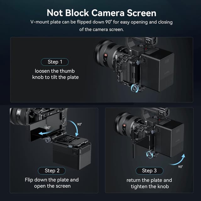 Thumbnail 5 de SMALLRIG 4063B Plaque V‑Mount compacte 36,5 mm