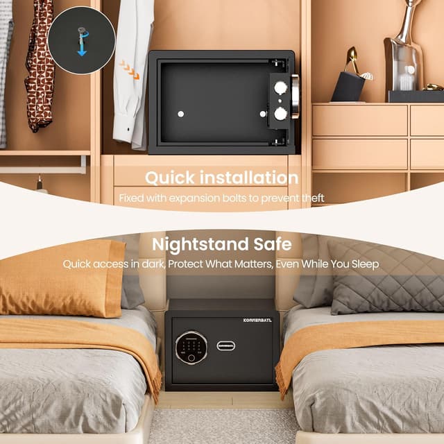 Thumbnail 4 de Smart Biometric safe with fingerprint lock 13.78"W