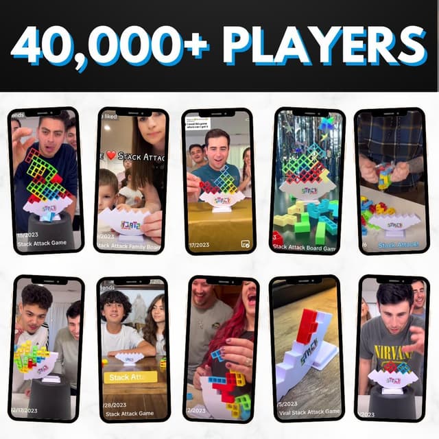 Detalle 1 de Stack Attack Tower Game 48 pcs stacking