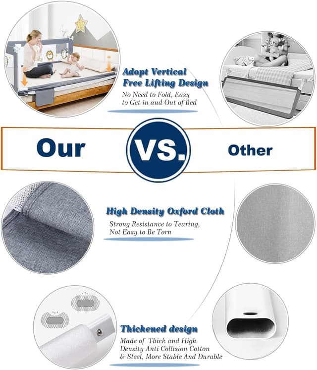 Thumbnail 1 de Bed Guard 1.8M Adjustable Toddler Bed Rail