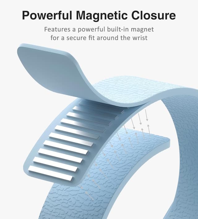 Detalle 2 de Nereides magnetic silicone watch band 42mm