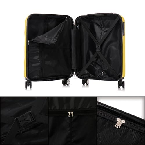 Detalle de RAYKONG maleta de cabina ABS 20" amarilla 55x40x20 cm (40L)