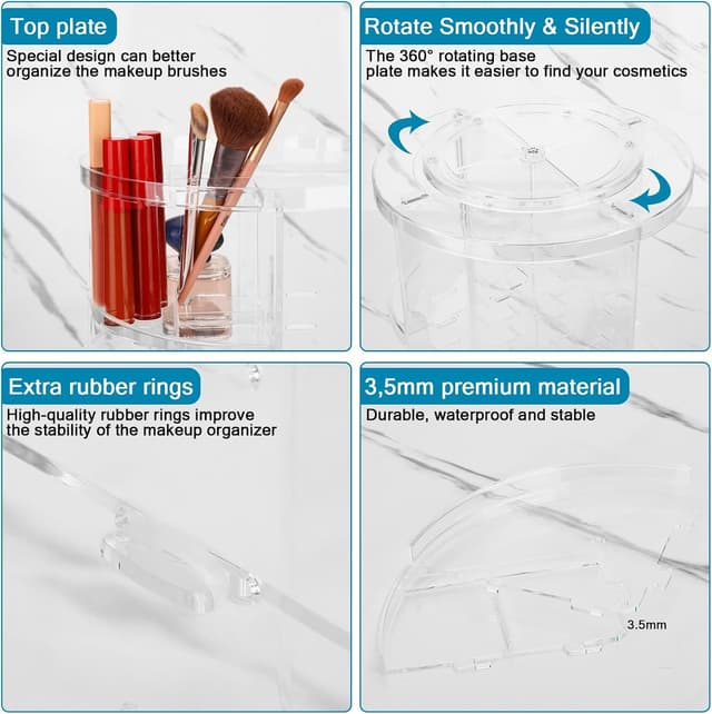 Detalle 2 de Make-up Kosmetik Organizer 7 Ebenen 360 Grad