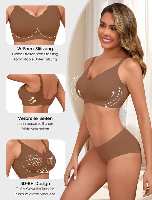 Detalle 2 de Vtelor nahtloser Bügelloser BH mit V-Ausschnitt