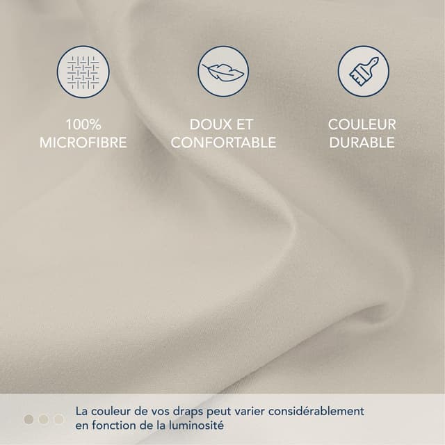 Thumbnail 3 de Dreamzie Drap Housse 160 x 200 35 cm Beige