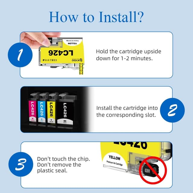 Thumbnail 6 de Skydo LC426 pack 4 cartouches compatibles Brother LC-426 (Noir, Cyan, Magenta, Jaune)